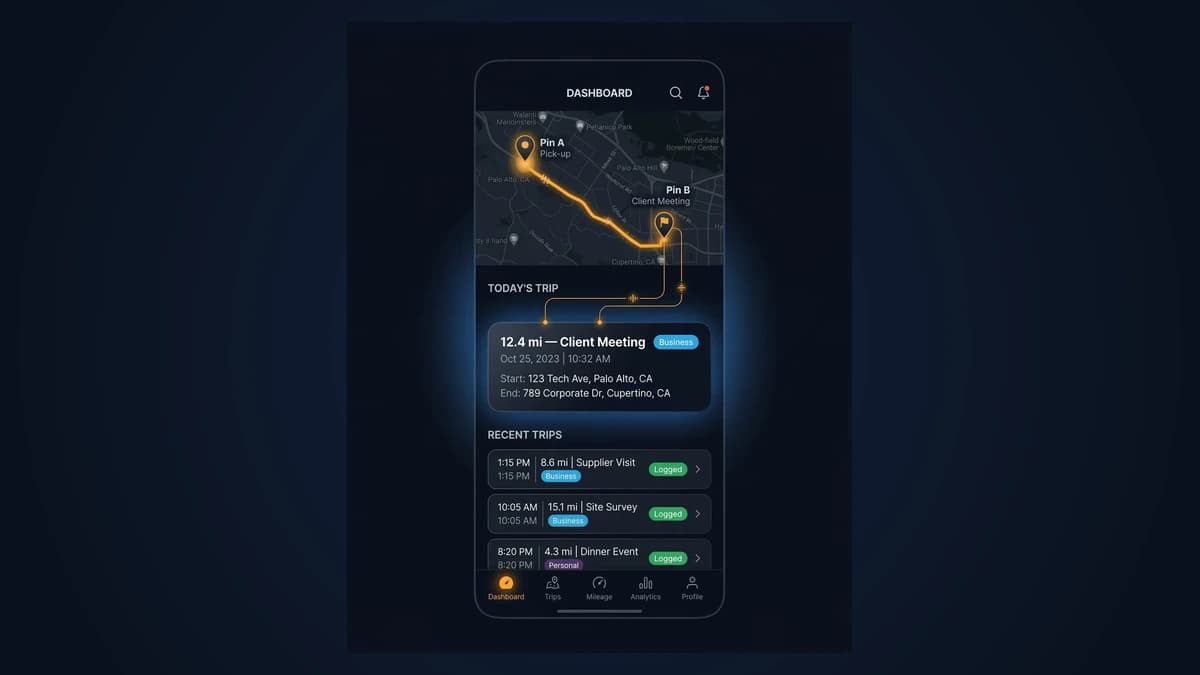 Track business mileage by GPS or by hand alongside your receipts