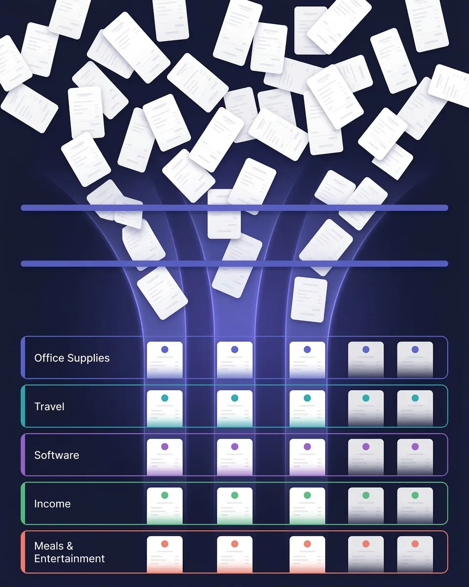 Receipt organizer app with AI categorization