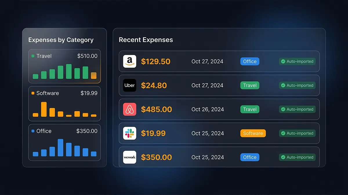 Email receipts captured automatically