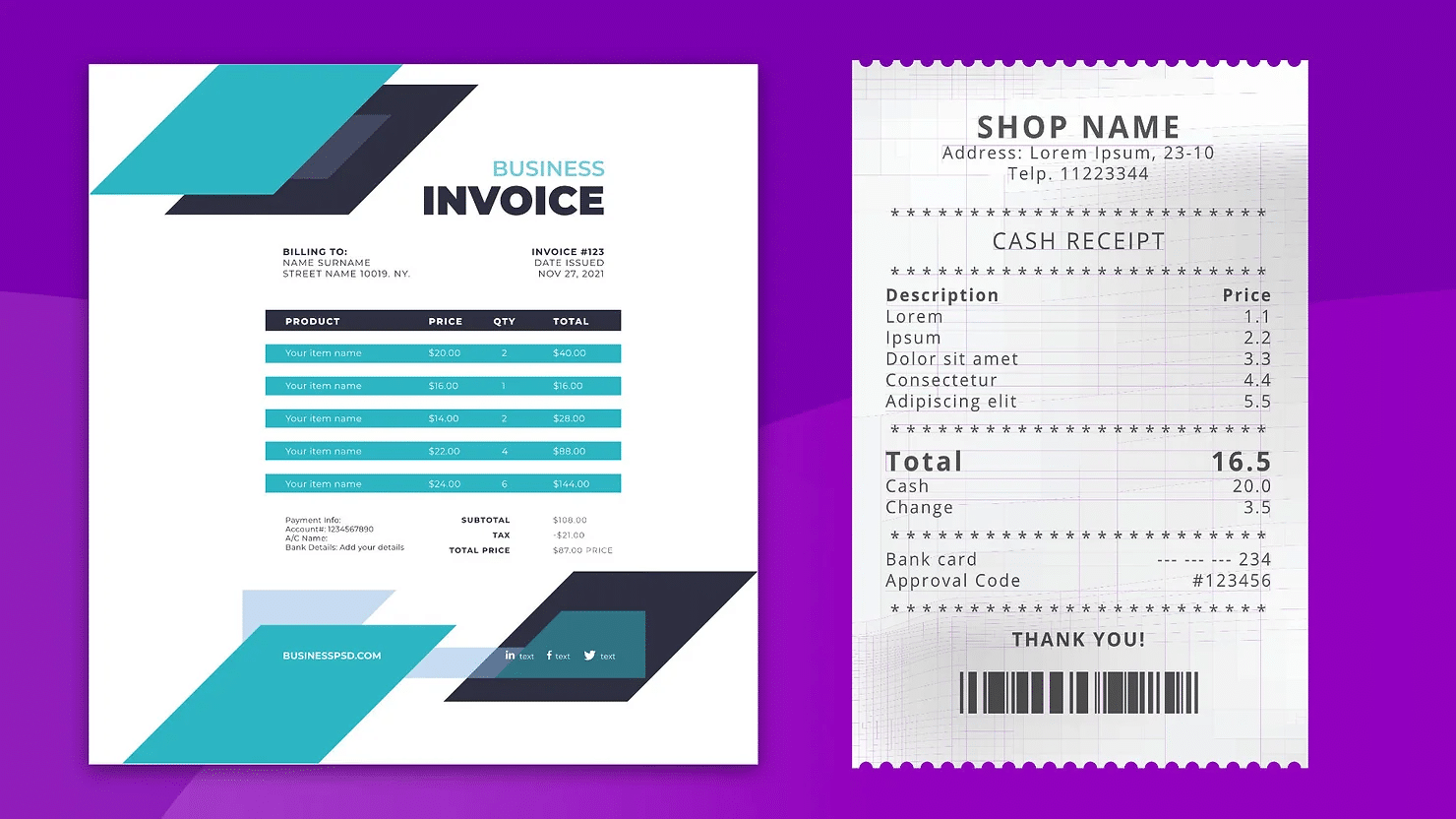 Recript Invouce Invoice vs Receipt: What’s the Difference and Why It Matters | SparkReceipt