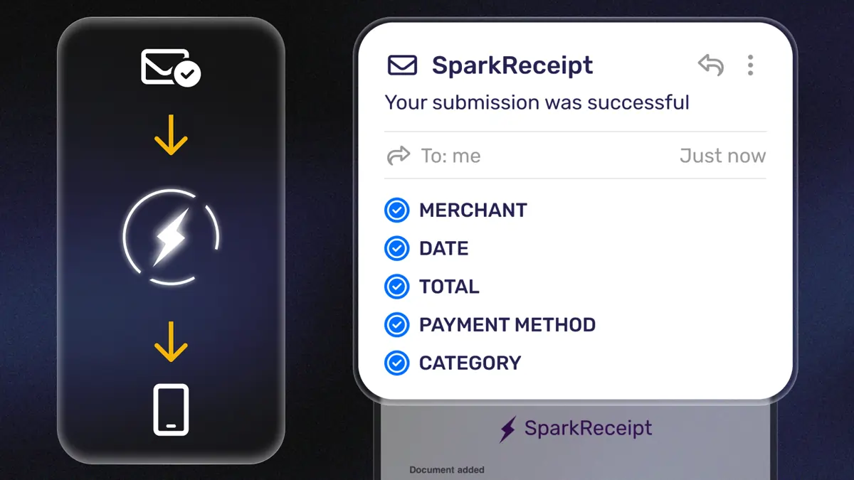 SparkReceipt can fetch your email receipts automatically from Gmail and IMAP inboxes