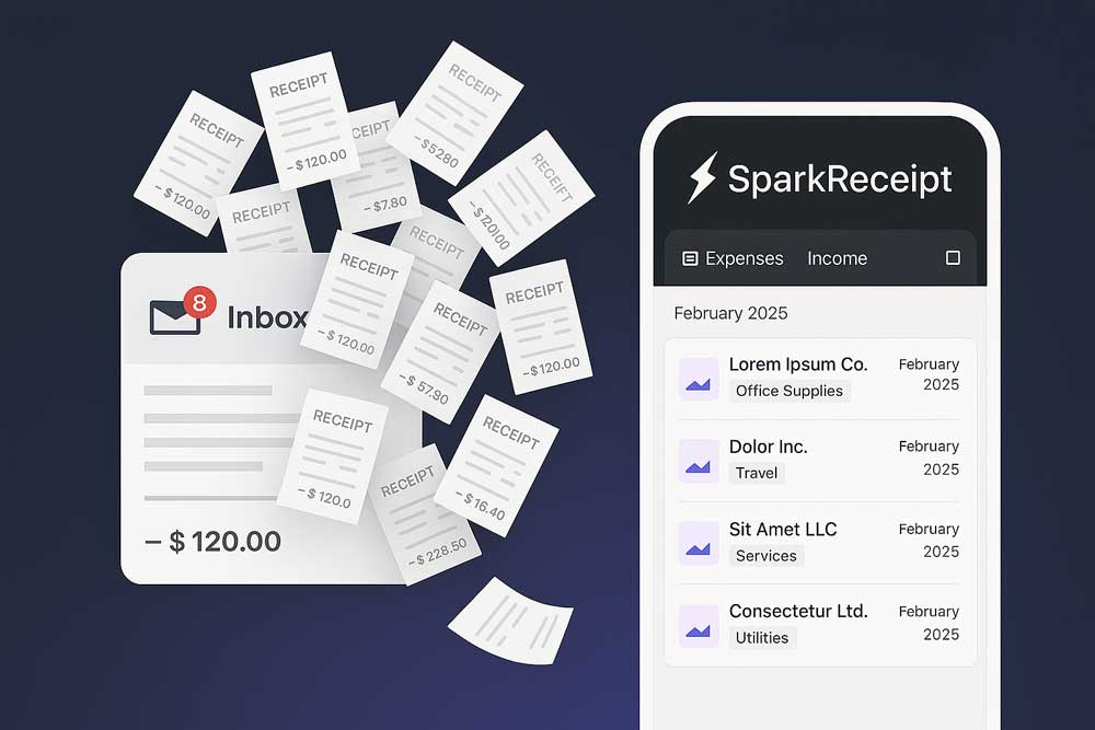 Capture email receipts automatically from your inbox