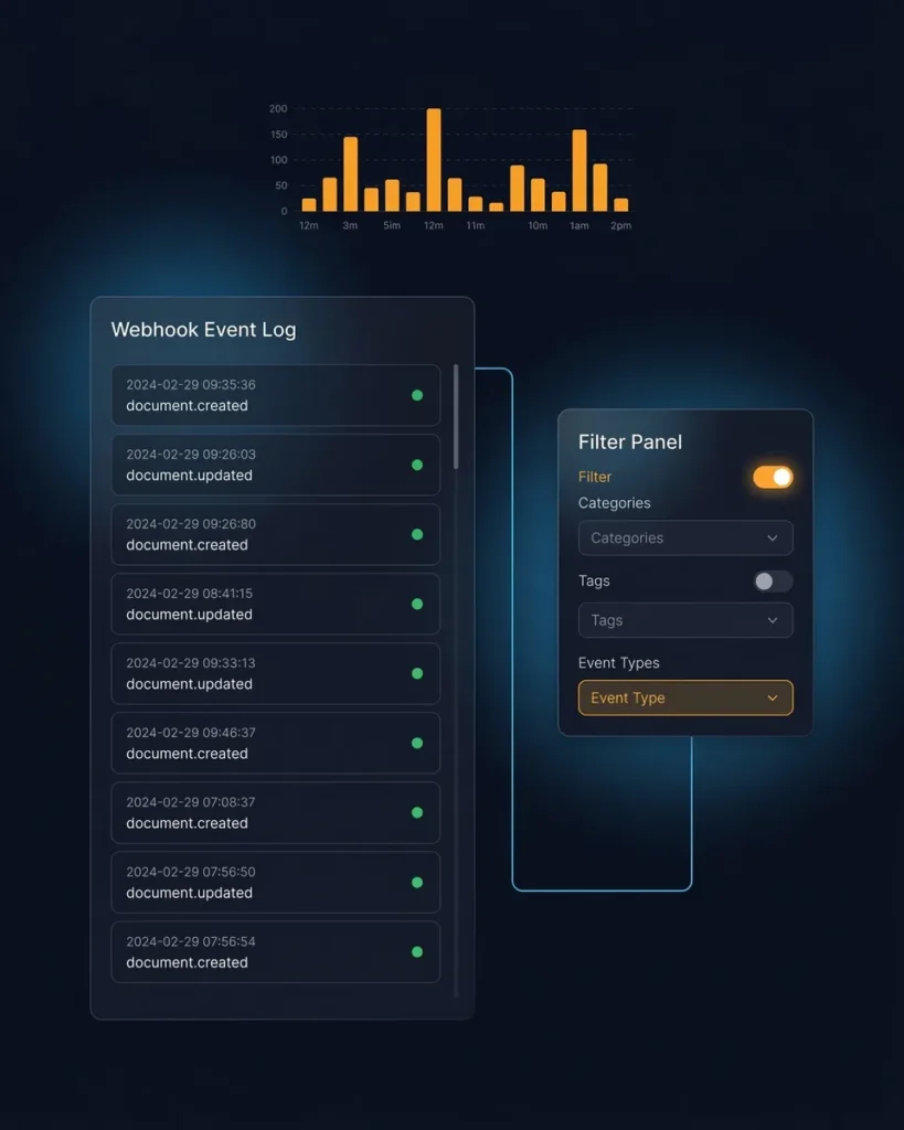 Integrations event log