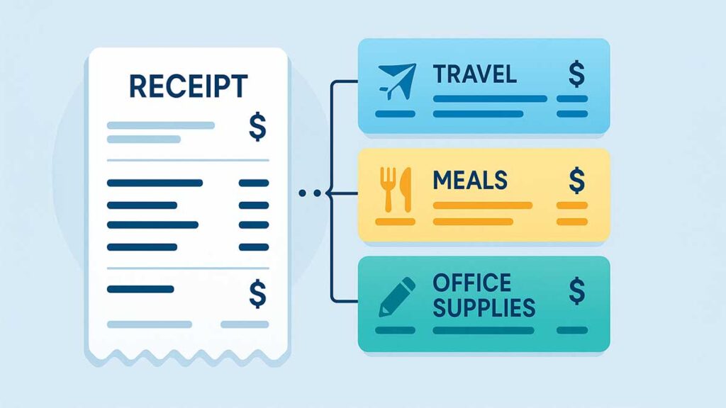 Line-item categorization for expenses