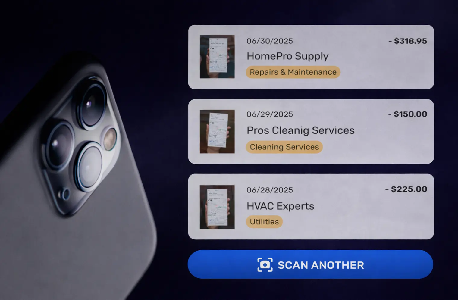 Real estate expense categories