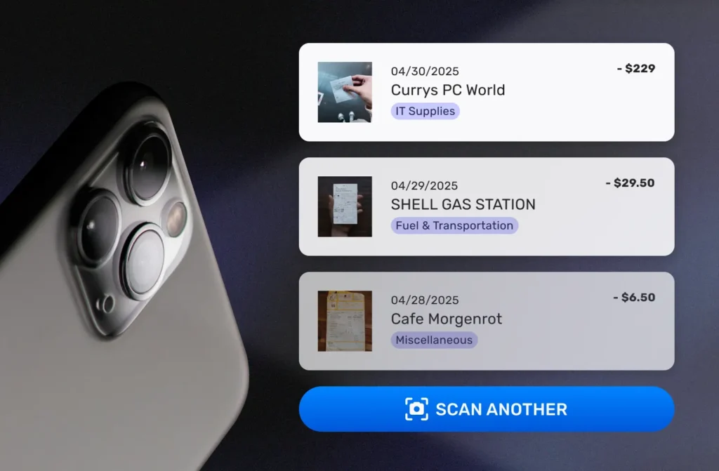 Scan receipts and invoices