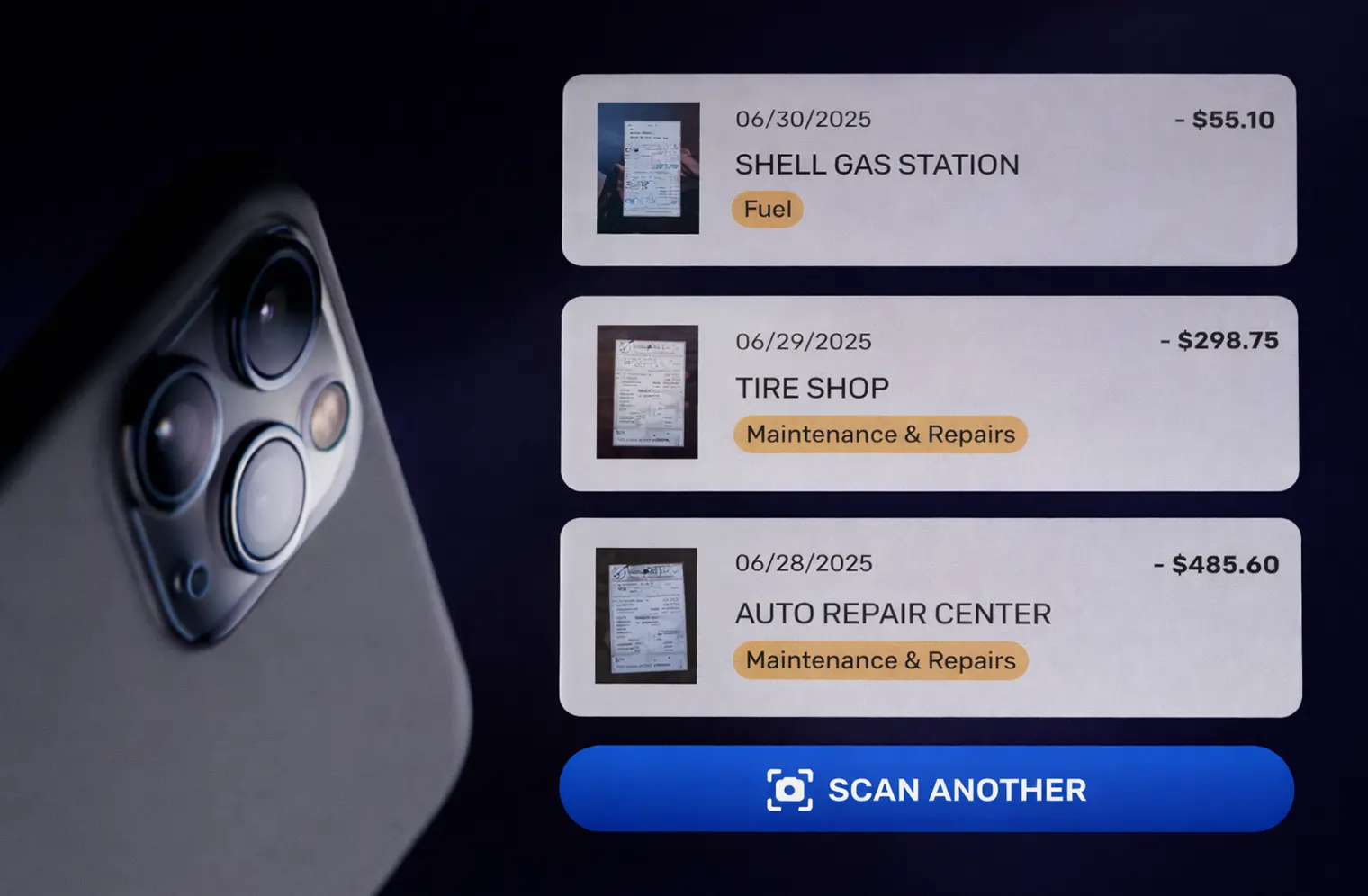 Automatic expense categorization